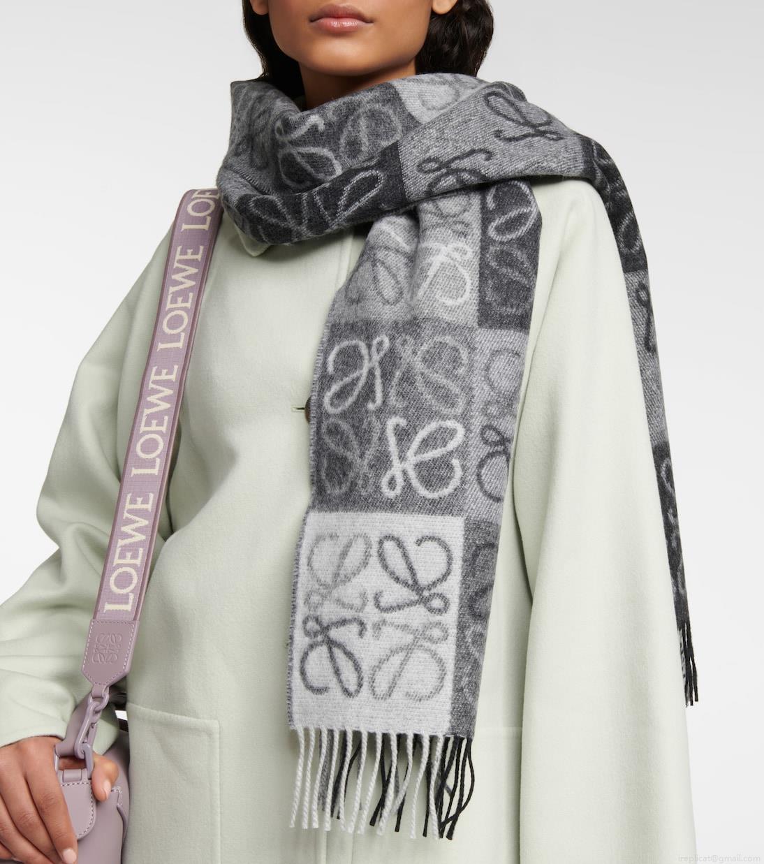 LoeweAnagram wool and cashmere scarf