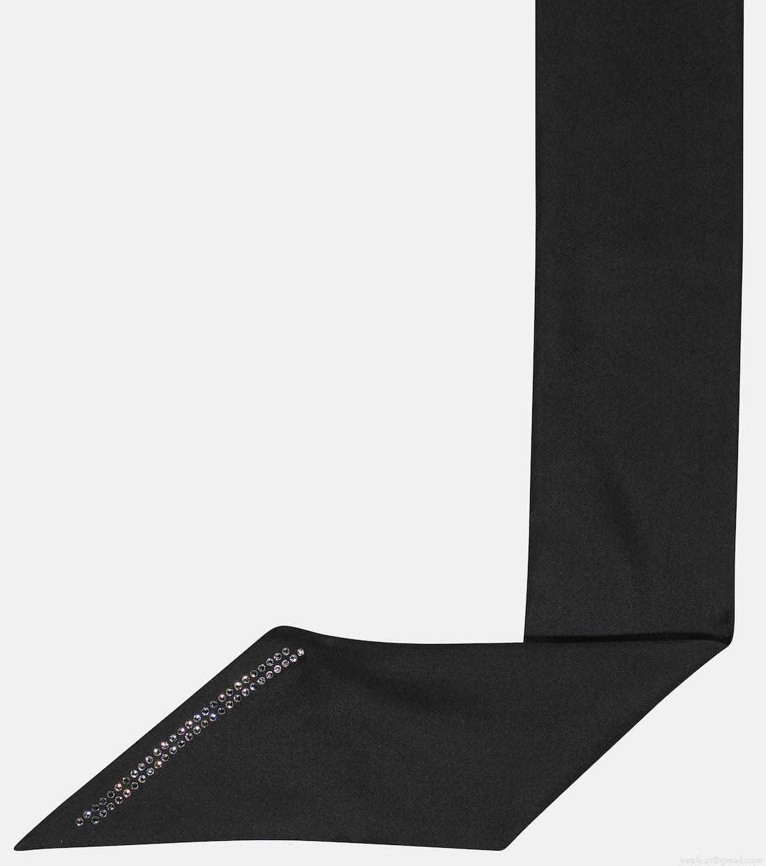 BurberryLogo embellished silk twill scarf