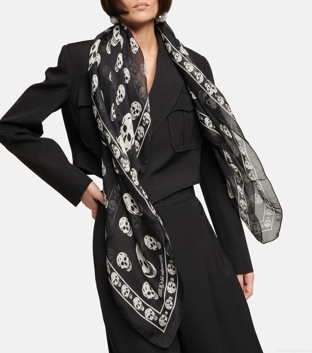 Alexander McQueenPrinted silk scarf