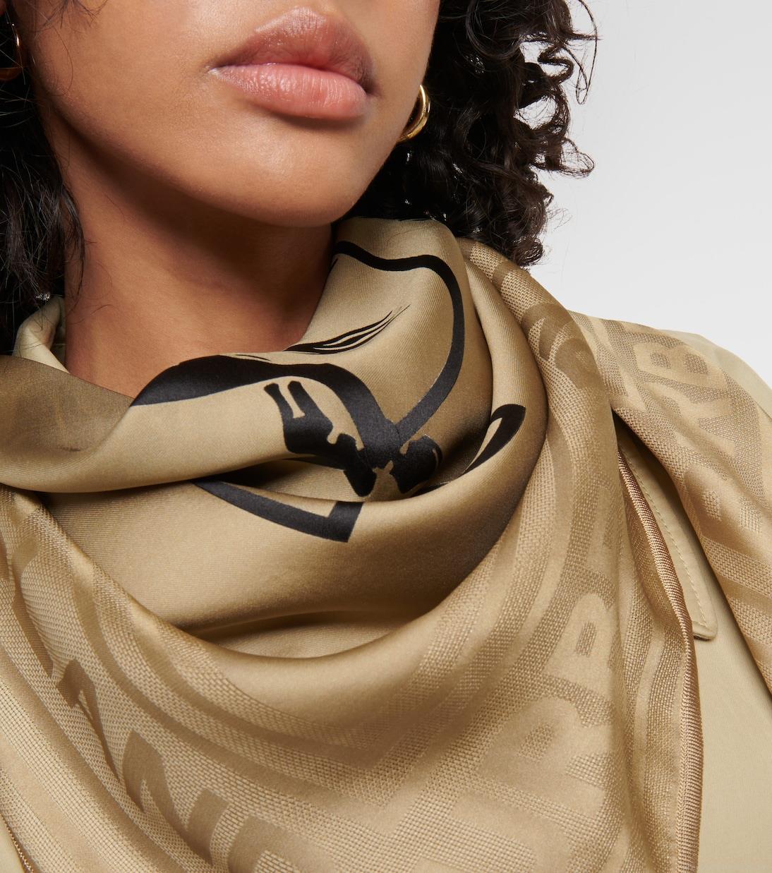 BurberryPrinted silk scarf