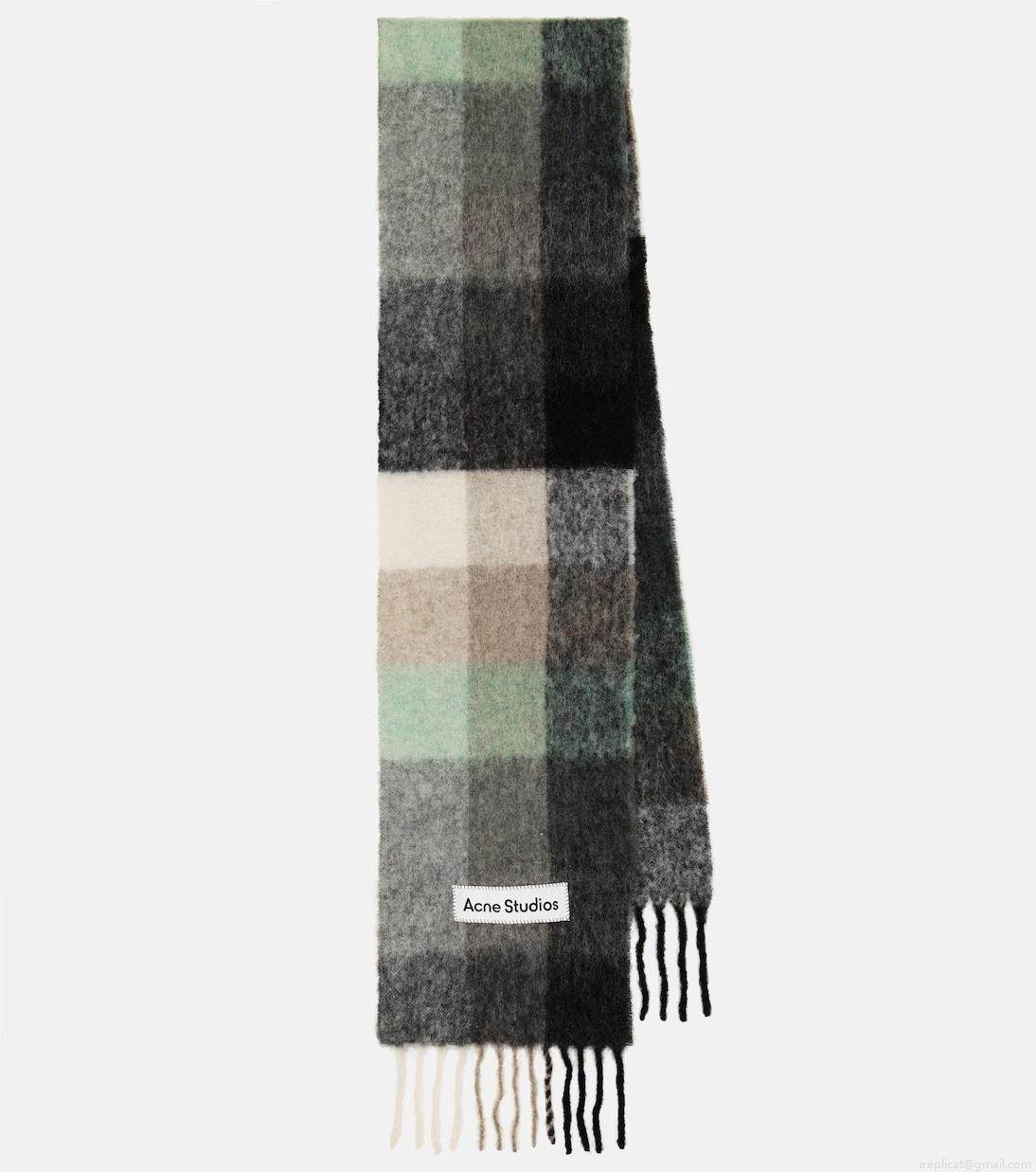 Acne StudiosChecked alpaca wool-blend scarf