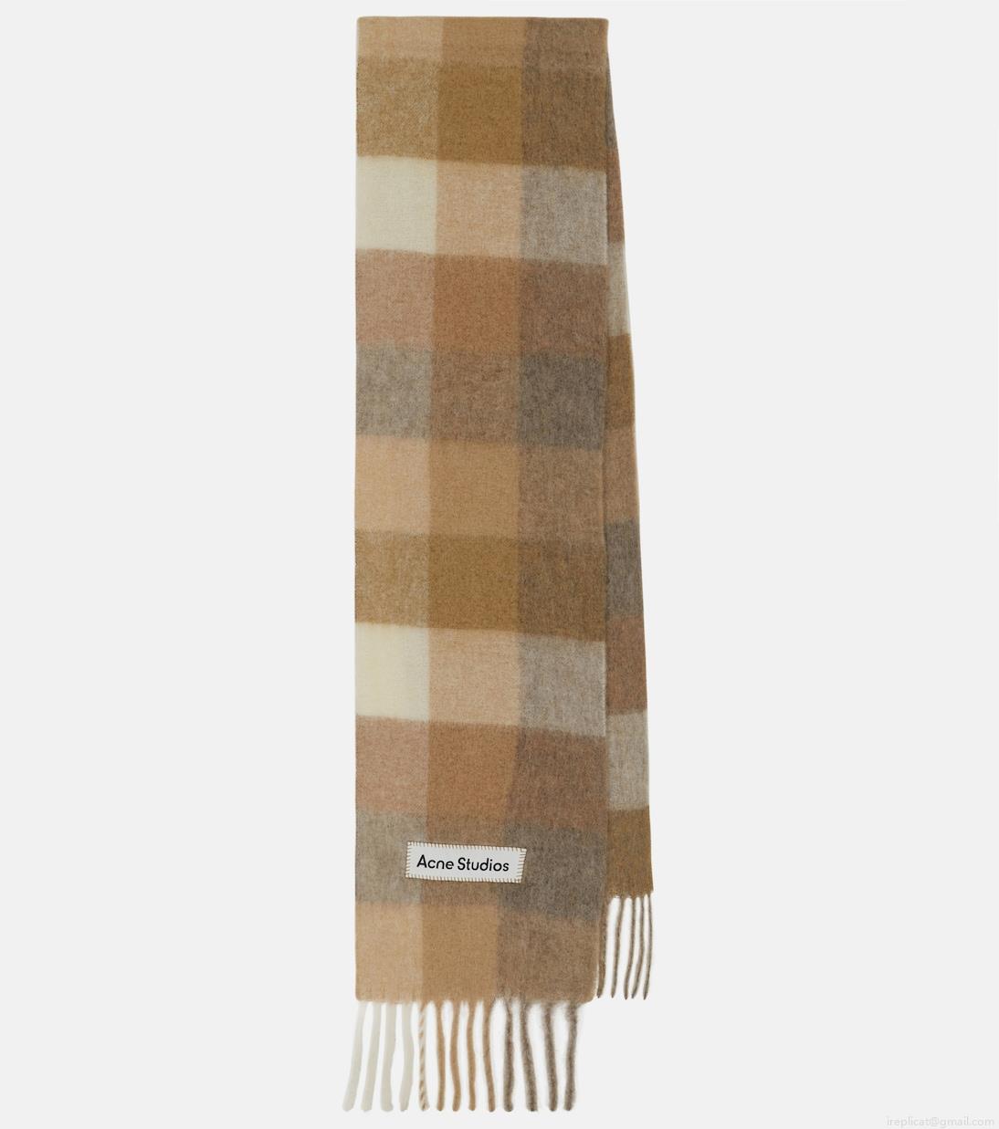 Acne StudiosVally checked alpaca-blend scarf Acne StudiosVally checked alpaca-blend scarf