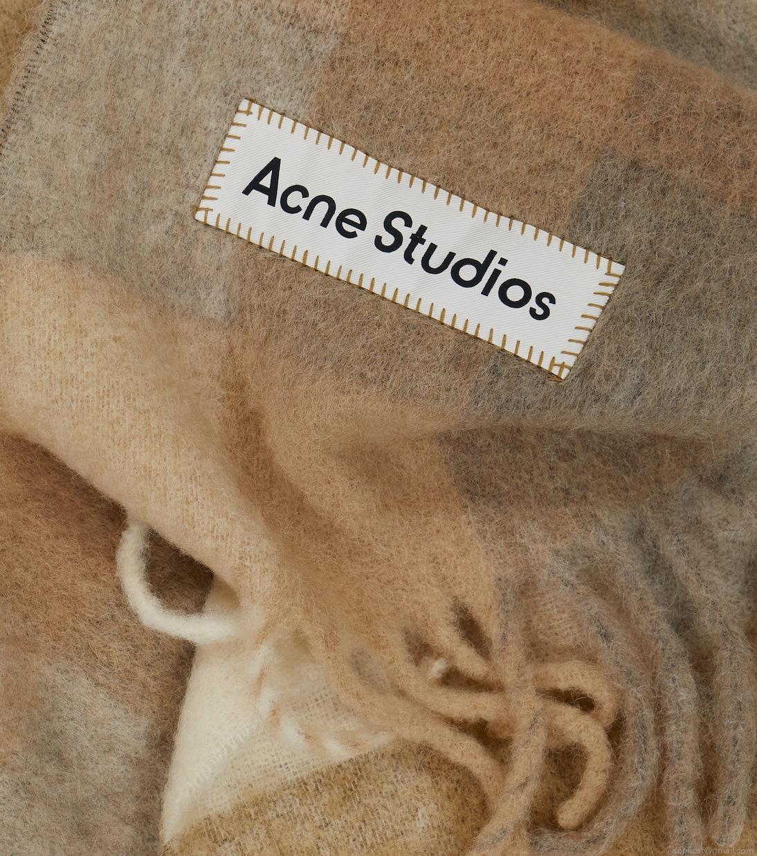 Acne StudiosVally checked alpaca-blend scarf Acne StudiosVally checked alpaca-blend scarf