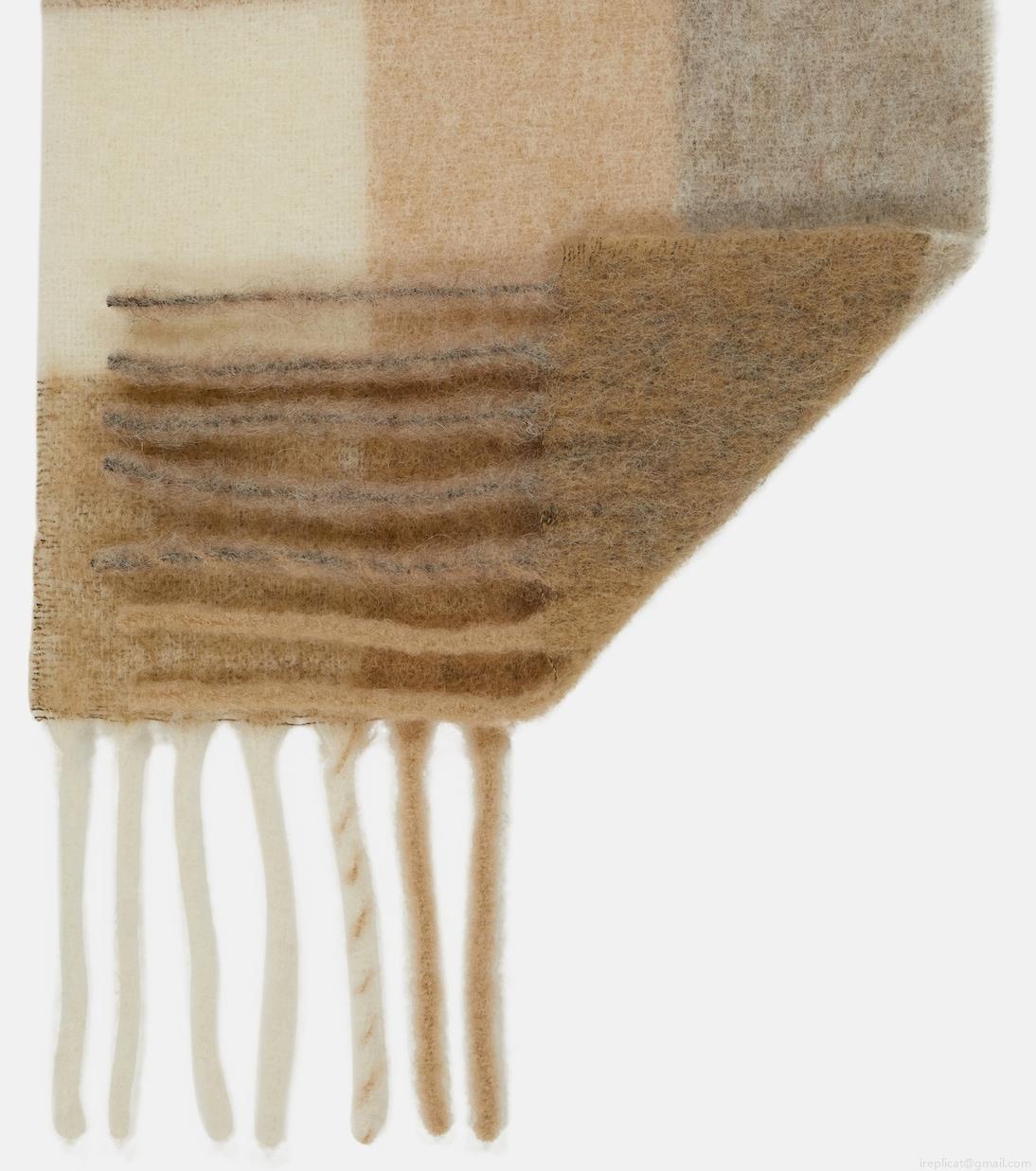 Acne StudiosVally checked alpaca-blend scarf Acne StudiosVally checked alpaca-blend scarf