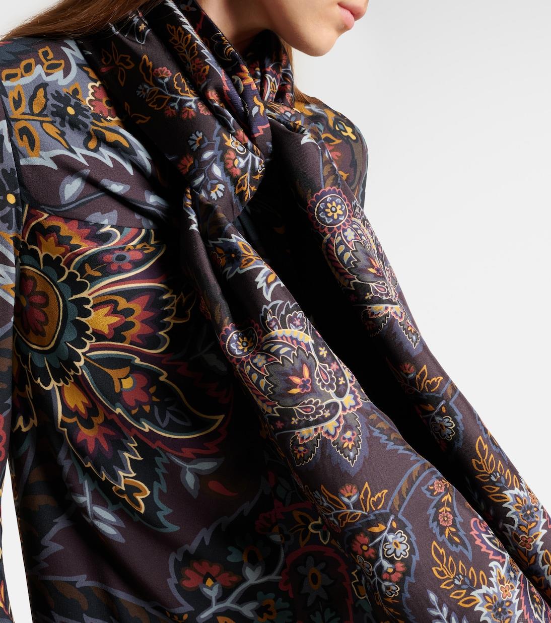 EtroPrinted wool scarf