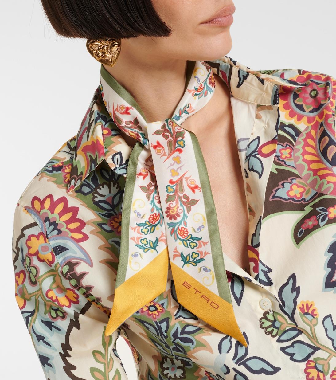 EtroPrinted silk scarf