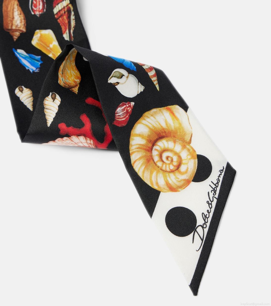 Dolce&GabbanaCapri printed silk twill scarf