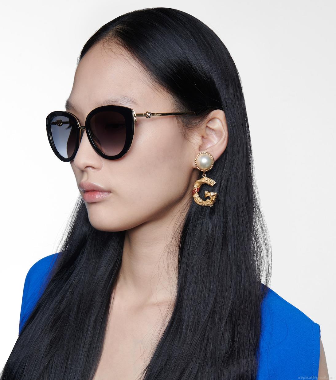 Cartier Eyewear CollectionTrinity cat-eye sunglasses