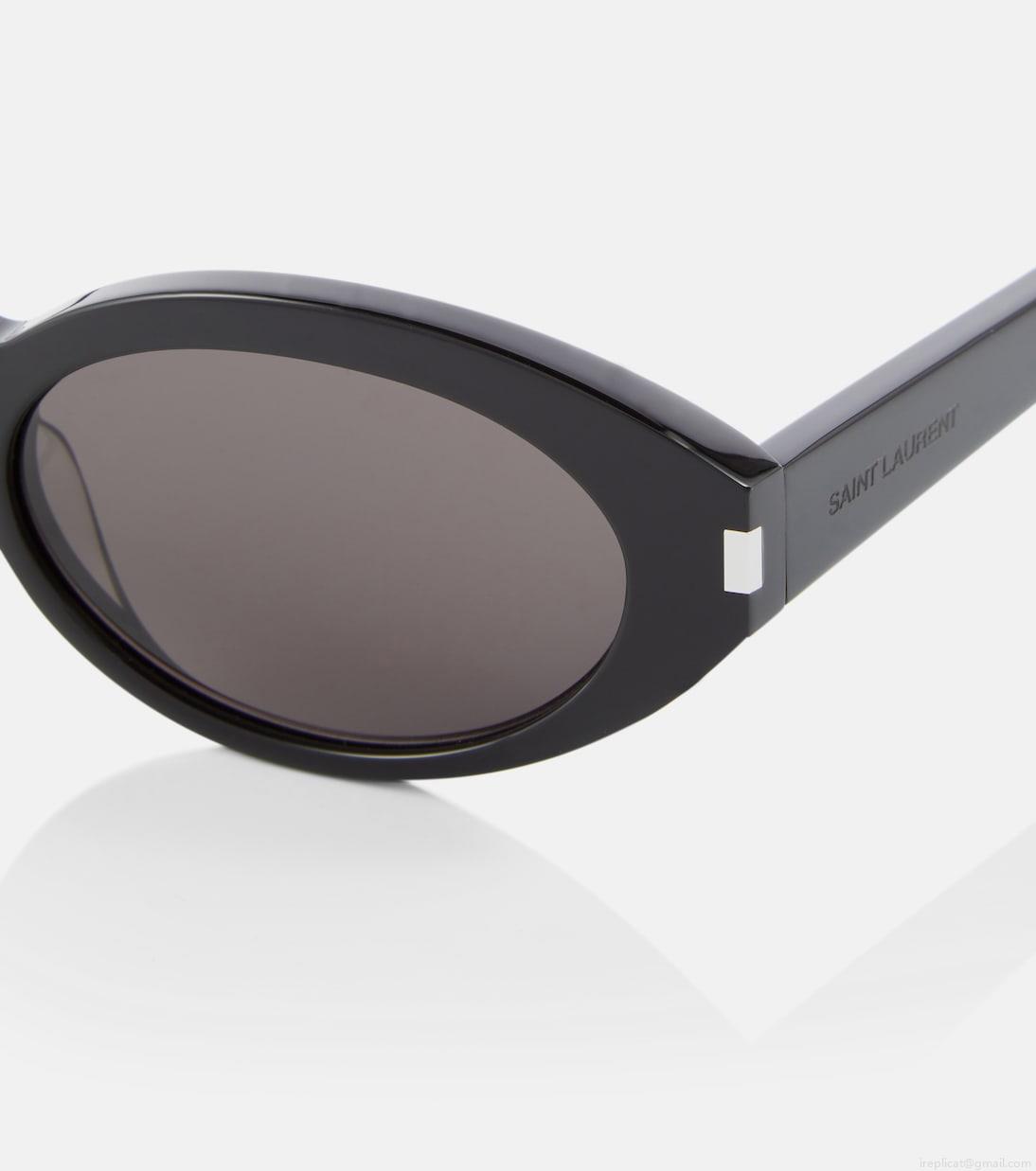 Saint LaurentOval acetate sunglasses