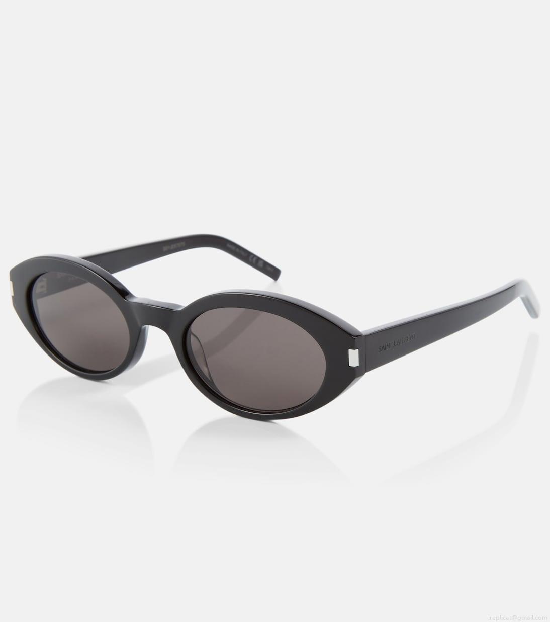 Saint LaurentOval acetate sunglasses