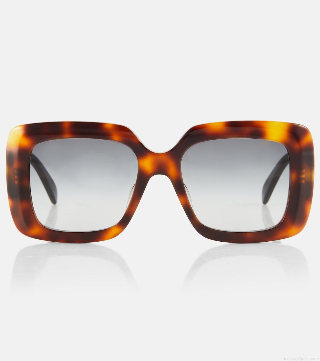 Celine EyewearBold 3 Dots square sunglasses