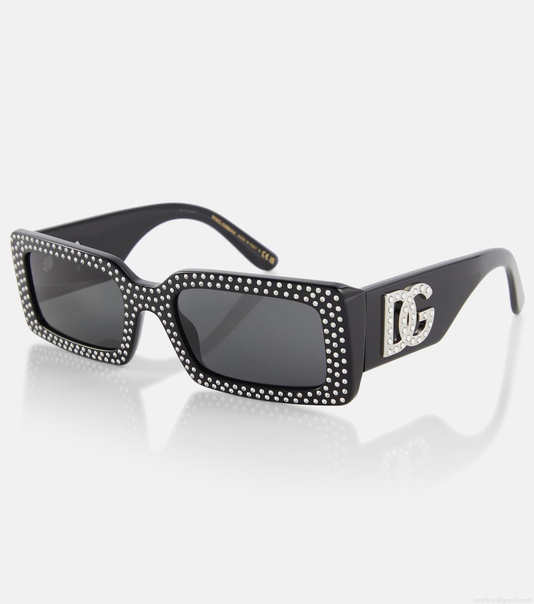 Dolce&GabbanaEmbellished rectangular sunglasses