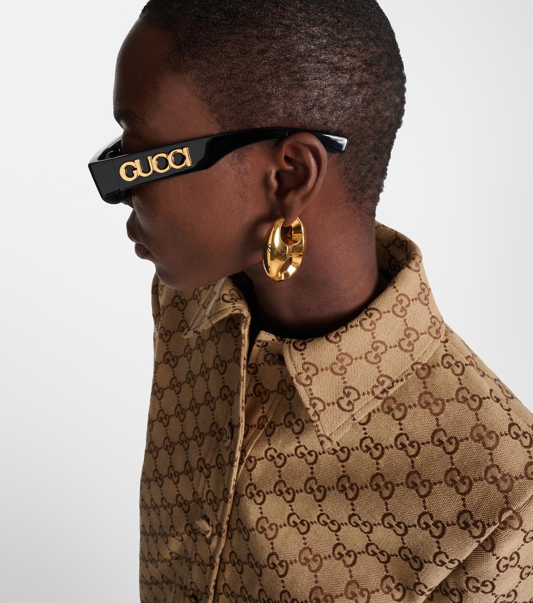 GucciLogo rectangular sunglasses